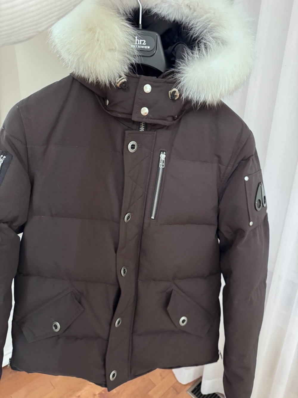 Moose Knuckles Brown Jacket with Silver Hardware